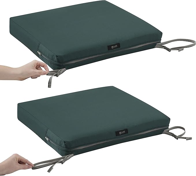 Classic Accessories Ravenna Water-Resistant Patio Chaise Cushion, 80 x 26 x 3 Inch, Mallard Green, Outdoor Seat Cushions