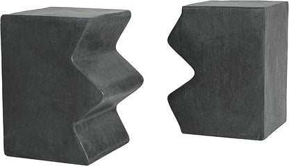 Christopher Knight Home Loire MGO Outdoor Side Table Set of 2, Concrete Indoor/Outdoor Nesting Coffee Table, Multi-Purpose Patio End Table, No Assembly, Stone Gray
