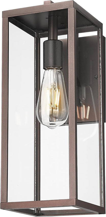 ALLGOT Outdoor Wall Sconce, Outside Porch Light, Anti-Rust Outdoor Wall Lantern Lamp, Exterior Lighting Fixture for Front Porch Corridor Doorway Patio (Oil-Rubbed Bronze, 16 Inch Height)