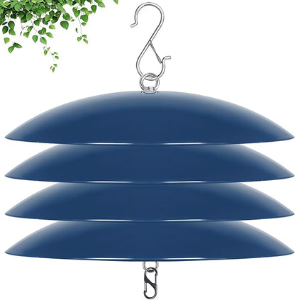 13" Bird Feeder Rain Cover,Bird House Dome,Hummingbird Feeder Guard, Proof for Shepherd's Hook Outdoors,Smart Birds Feeder's Umbrella(Blue), 4Pack