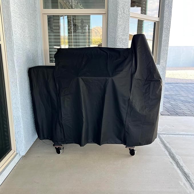 ZJYWSCH Grill Cover for Pit Boss Savannah Onyx Edition Wood Pellet Grill PB1500NX 600D Heavy Duty Waterproof Pit Boss Savannah Onyx 1500 Grill Smoker Cover