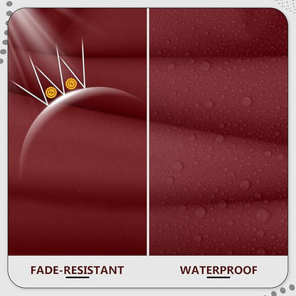 14 Piece Outdoor Patio Waterproof Cushion Covers, Fits 6-Seat Wicker Rattan Sectional Couch Chair Furniture Cover Replacement Set - Fade-Resistant Patio Cushion Covers with Zipper