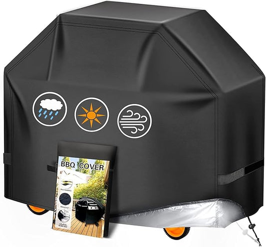 Aoretic Grill Cover, 55 inch BBQ Gas Grill Cover for Outdoor Grill, Charbroil Grill Cover Barbecue Waterproof, Anti-UV for Weber Char-Broil Monument, Dyna-glo Nexgrill Spun Polyester