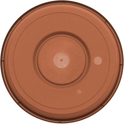 Bloem Terra Resin Saucer Tray: 4.75" Bottom Width - Terra Cotta - Matte, Durable, Ribbed Bottom, Indoor and Outdoor, Fits 6" Terra Pots