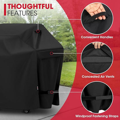 UNICOOK Heavy Duty Waterproof Barbecue Gas Grill Cover, 75-inch XX-Large BBQ Cover, Special Fade Resistant, Durable and Convenient, Fits Grills of Weber Char-Broil Nexgrill Brinkmann and More