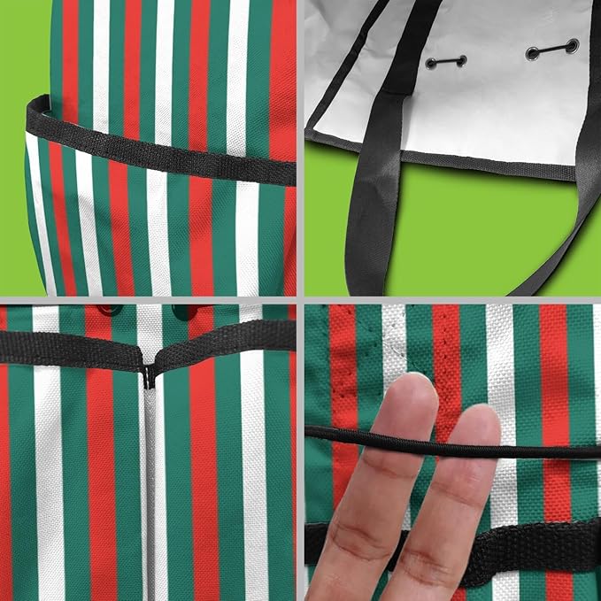 Classic Checkered Garden Tool Bag - Waterproof Garden Tote with 8 Pockets, Large Storage Home Organizer Gardening Tool Oxford Bag for Garden Tools Kits Holder, Gardening Gift for Women & Men