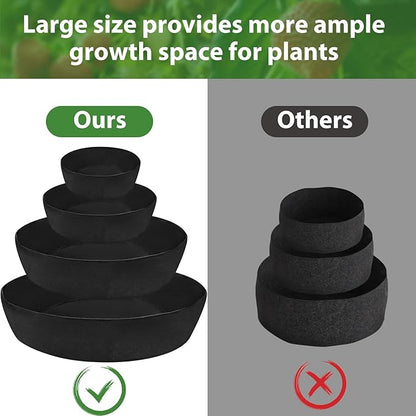 Wenfan 4 Tiered Strawberry Planter Fabric Raised Garden Planting Bed Stackable Strawberry Planter Bag Felt Planting Container for Growing Vegetables Herb Plant, 8 Inch Deep, Round