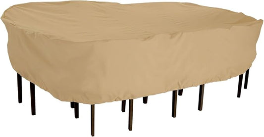 Classic Accessories Terrazzo Rectangular/Oval Patio Table & Chair Set Cover, Large