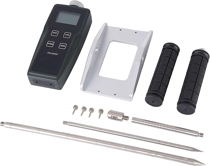Digital Soil Penetrometer FM-204DJ Soil Compaction Tester Meter Gauge Ground Bearing Capacity Detector Test Tool (1.5V Batt Not Included)