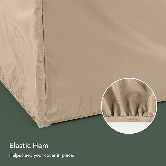 Covermates Classic Grill Cover - All-Weather Heavy Duty Outdoor BBQ Cover with Water-Resistant 12-Gauge Vinyl, Mesh Vents, Protection for Large Outdoor Grills, 60 Inch, Classic Tan