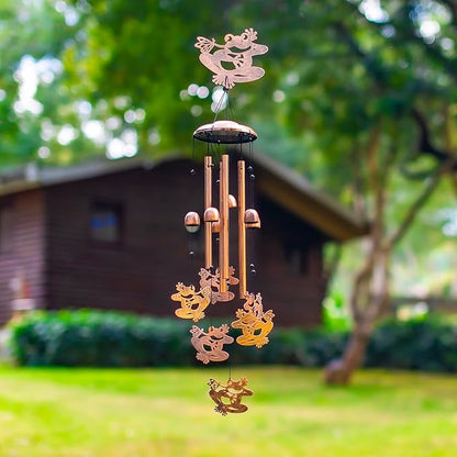 Frog Wind Chimes for Outside,Frog Gifts for Women Men/Memorial Gifts/Sympathy Gift/Birthday Gift Metal windchimes Outdoors/Indoors,Garden Decor,Patio,Home,Porch,Yard Decorations