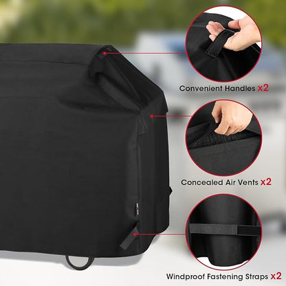 Unicook Heavy Duty Waterproof Barbecue Gas Grill Cover, 65-inch BBQ Cover, Special Fade and UV Resistant Material, Durable and Convenient, Fits Grills of Weber Char-Broil Nexgrill Brinkmann and More
