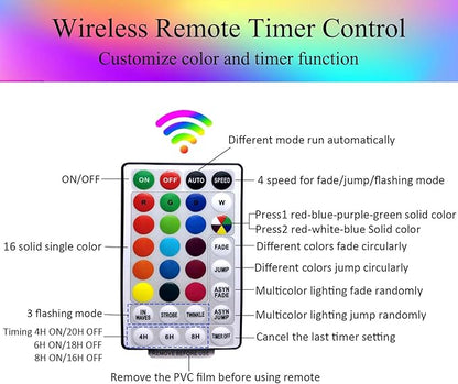 LitHome 18 Colors 50FT Solar Outdoor String Lights Waterproof,Color Changing 150 LED Rope Lights, Remote Controlled Fairy String Tube Lights for Outside Fence Trampoline Yard Christmas Decor