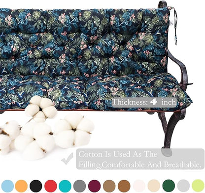 Replacement Cushions for Swing, Swing Cushions 3 Seater Replacement, Waterproof Thicken Washable Pad Cushion for Outdoor Indoor Furniture Swing Patio (Hummingbird, 40x71 inch)