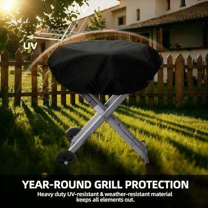 Portable Grill Cover for Coleman Roadtrip 285/LX/LXE/LXX and Smoke Hollow 205 Grill, Waterproof & Windproof Gas Griddle Cover, UV &Tear Resistant, 600D Heavy Duty Outdoor Accessories(Cover Only)