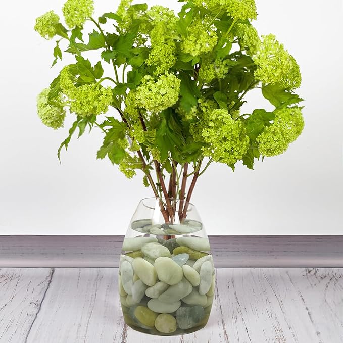 FANTIAN 40 lbs Jade River Rocks for Garden, 1-2 Inch Polished Stones, Decorative Pebbles for Plants Outdoor, Vases, Backyard, Craft and Landscaping