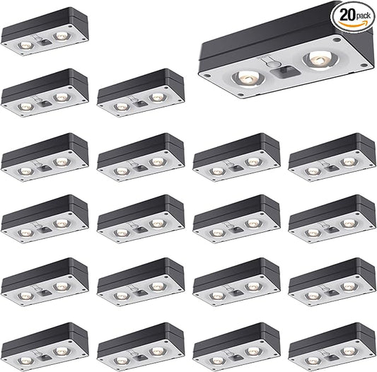 JOFIOS Solar Fence Lights 20 Pack, 50 Lumens Outdoor Solar Lights with 12 Modes RGB Color Glow LED，Waterproof, Solar Lights for Patio, Backyard, Deck, Fence, Railing