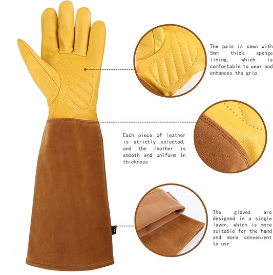 Rose Pruning Gloves for Women/Men，Long gardening Gloves Roses/Gardening/Logging/Farm/Cactus
