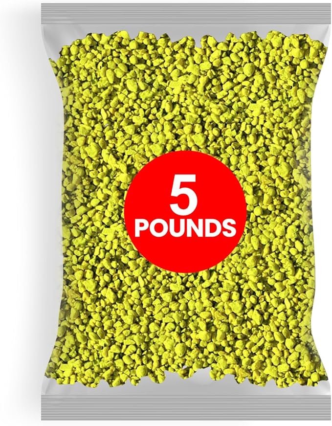 Hygloss Craft Rocks Mini Stones for Art Projects-Bag O' Gravel, Neon Yellow, 5 lb