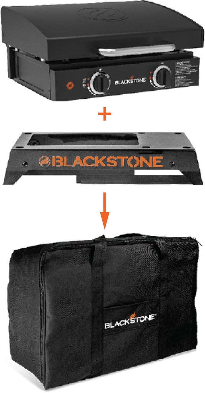 Blackstone Tabletop Griddle Carry Bag – Fits 17 Inch & 22 Inch Tabletop – Portable BBQ Grill Griddle Carry Bag - 600D Heavy Duty Weather-Resistant Cover Accessories – 5035