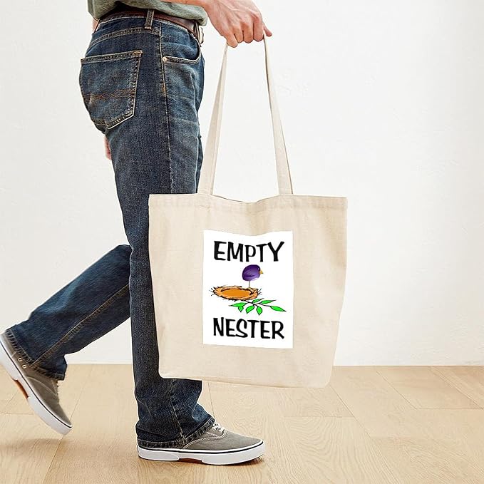 CafePress EMPTY NESTER Tote Bag Natural Canvas Tote Bag, Reusable Shopping Bag