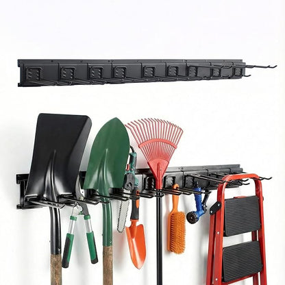 MBQQ Garage Tool Organizer Wall Mounted, 24 Inches Adjustable Garden Tool Organizer Rack,Heavy Duty Yard Tool Organizer