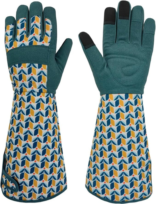 Long Gardening Garden Gloves,Thorn-proof&Puncture Resistance Rose Cactus Gauntlet Glove for Gardener,Gifts
