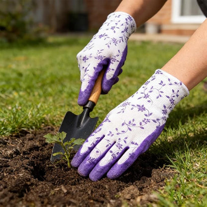 Gardening Gloves for Women Thorn Proof, Ladies Garden Gloves, Breathable Rubber Coated Yard Work Gloves