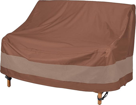 DUCKCOVERS ULV543735 Ultimate 54 in. W Patio Loveseat Cover, x 37" D x 35" H, Mocha Cappuccino, Patio Furniture Covers