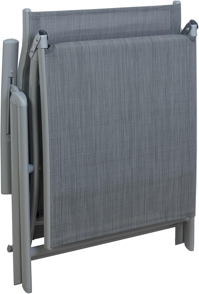 Kozyard Cozy Aluminum Reclining Lounge Chair - Perfect for Beach, Yard, Pool, Deck, and Patio - Outdoor Chaise Lounge with Drink Holder, Weather Free, Adjustable - Assemble-Free (1 Pack, Grey)
