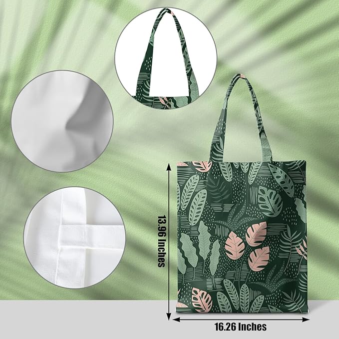 Animal Plant Tote Bag SeaTurtle Butterfly Cat Elephant Gifts Lemon Vegetable Themed Gifts Beach Bag for Camping