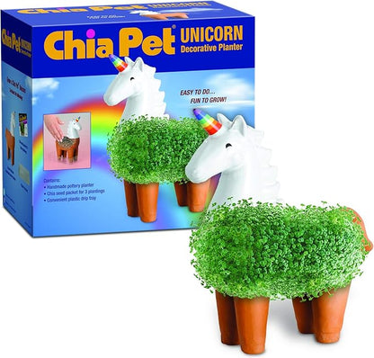 Chia Pet Unicorn Decorative Pottery Planter, Easy to Do and Fun to Grow