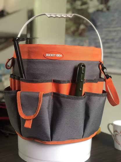 MELOTOUGH Bucket Idea Bucket Tool Organizer With 35 Pockets Fits to 3.5-5 Gallon Bucket (Orange) …
