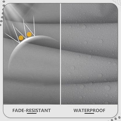14 Piece Outdoor Patio Waterproof Cushion Covers, Fits 6-Seat Wicker Rattan Sectional Couch Chair Furniture Cover Replacement Set - Fade-Resistant Patio Cushion Covers with Zipper
