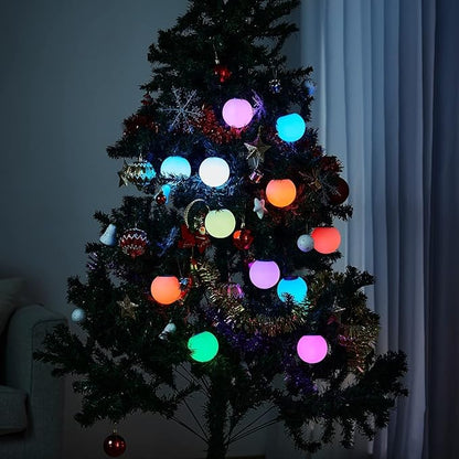 YESIE 4Packs Rechargeable Pool Lights, 3-Inch LED Orb Lamp,Fast Charging, 12hrs Working Time,Remote Control, 3 Timer, 16 Colors Ball, Inground Swimming Pools Accessories, Christmas Decoration
