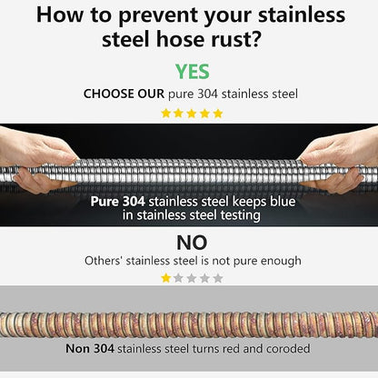75ft Garden Hsoe - 2026 New 304 Stainless Steel Garden Hose with 3/4'' Fittings – Lightweight, Durable, and Kink-Free, Metal Water Hoses for Gardening