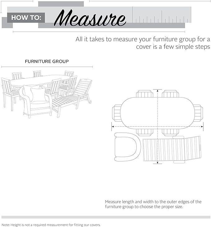 Classic Accessories Veranda Water-Resistant 140 Inch Conversation Set/General Purpose Patio Furniture Cover, Patio Furniture Covers