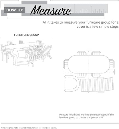 Classic Accessories Veranda Water-Resistant 140 Inch Conversation Set/General Purpose Patio Furniture Cover, Patio Furniture Covers