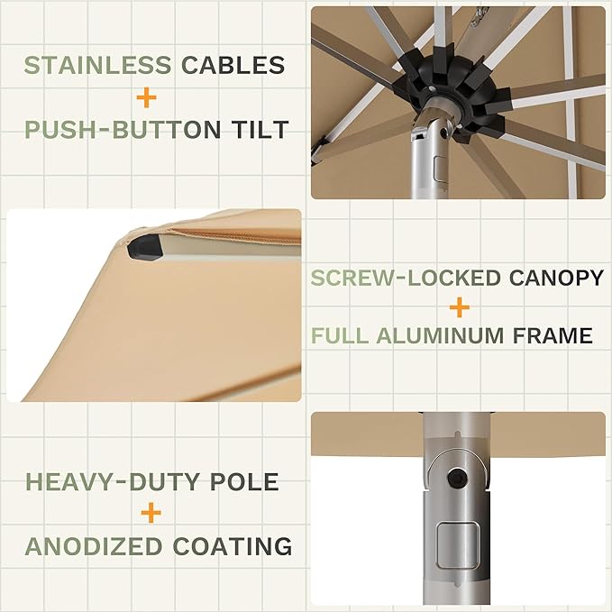 Patiowell Motorized Patio Umbrella