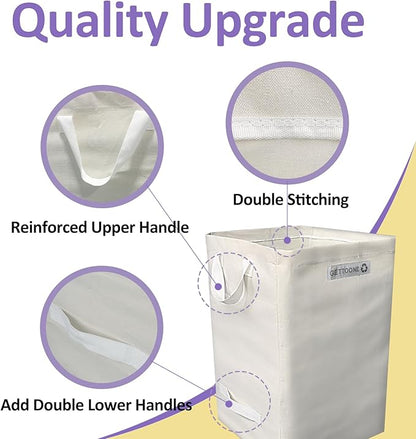 Heavy Duty Lawn and Leaf Bag 24 Gallon, Reusable Square Outdoor Yard Waste Bag with 4 Handles, Tear-Resistant for Lawn Clippings, Storage, Moving