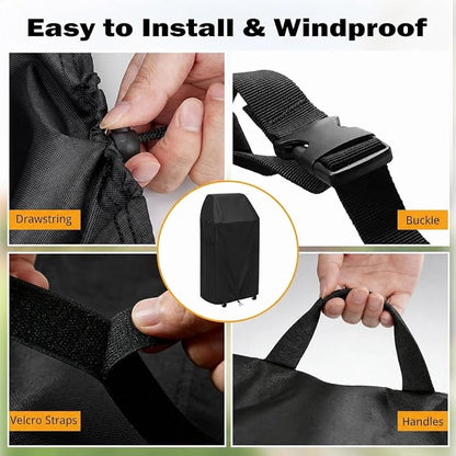 Grill Cover for KitchenAid 2-Burner Gas Grills, Heavy Duty Waterproof 28" Cover Fits 720-0891B, 720-0891R - Fade Resistant 500D Fabric Outdoor BBQ Protector, 28" W x 19" D x 44" H