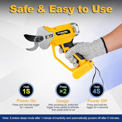 Brushless Electric Pruning Shears Compatible with DEWALT 20V MAX Battery, Professional Cordless Pruner for Tree & Garden Maintenance, 35mm One-Cut Capacity, SK5 Blades, Tool Only