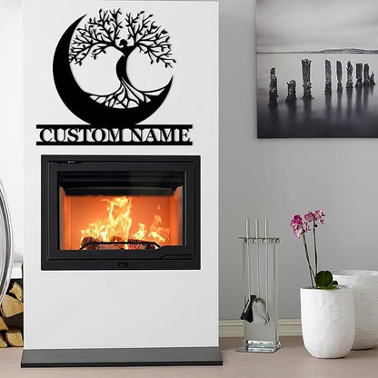 Personalized Custom Tree of Life Metal Sign, Family Tree Wall Decor, Large Metal Wall Art Last Name Sign, Couples Wedding Gifts, Home Decor for Bedroom Living Room