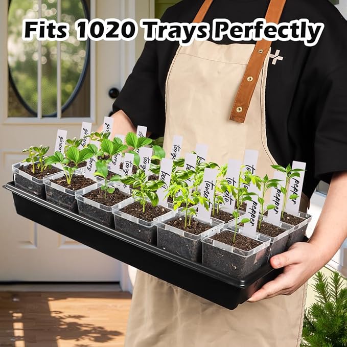 3.3 Inch Clear Nursery Pots with Drainage,90 Pack Square Seedling Pots with Plant Lables,Reusable Seed Starter Pots for Succulents Transplanting Herbs Flowers Tomato Windowsill Gardening