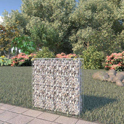Galvanized Steel Gabion Wall with Covers, Gabion Mesh Wire Wall Panel Galvanized Steel Garden Stone Wire Basket Fencing Patio Decorative Fence, 31.5"x7.87"x39.4",-177