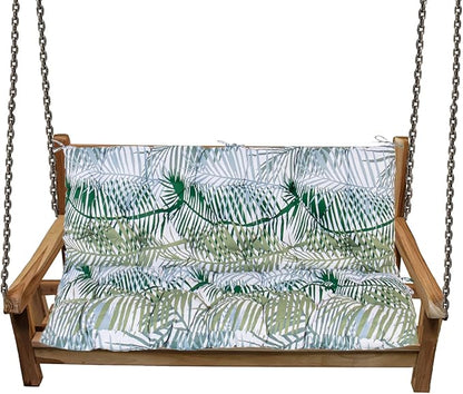 Replacement Cushions for Swing, Swing Cushions 3 Seater Replacement, Waterproof Thicken Washable Pad Cushion for Outdoor Indoor Furniture Swing Patio (Bamboo Leaf, 40x60 inch)
