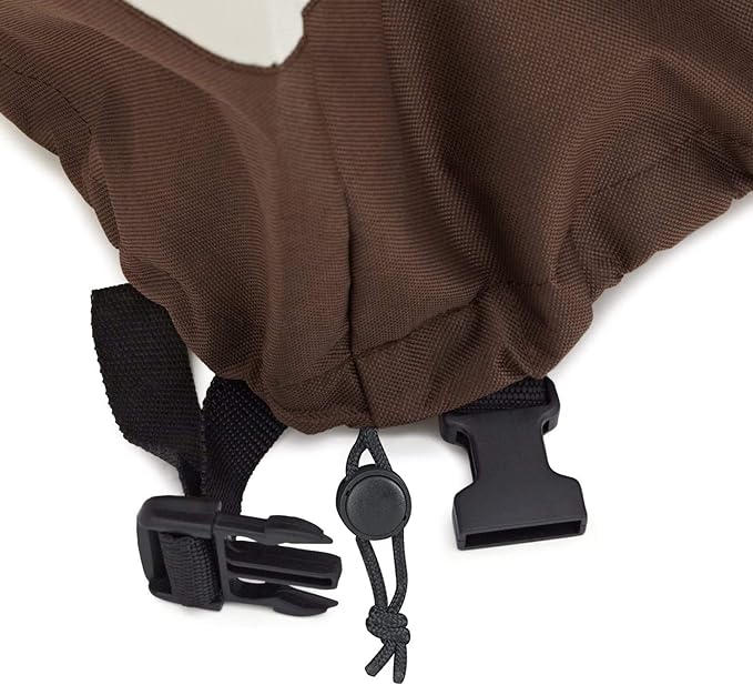 Amazon Basics Patio Chair Lounge Deep Seat, Outdoor Lawn and Patio Furniture Covers, Heavy Duty, Waterproof, Waterproof, Anti-UV, Durable, Set of 2, Beige/Tan