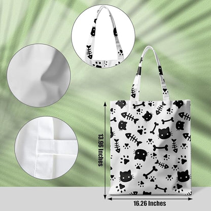 Animal Plant Tote Bag SeaTurtle Butterfly Cat Elephant Gifts Lemon Vegetable Themed Gifts Beach Bag for Camping