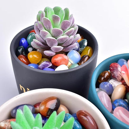 Strawberry Quartz Healing Crystal Stone Set - 24 Pieces, 0.6" Natural & Polished Stones for Healing, Meditation, Reiki, Chakra, Crafting & Decoration