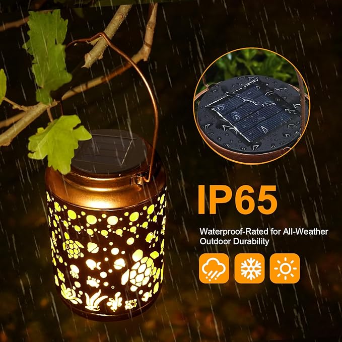 Turtle Solar Lantern Outdoor Turtle Decor Garden Decor Waterproof Light Hanging Solar Lights Yard Decor, Christmas Gifts, Gifts for Women, Gifts for Mom, Gifts for Grandma